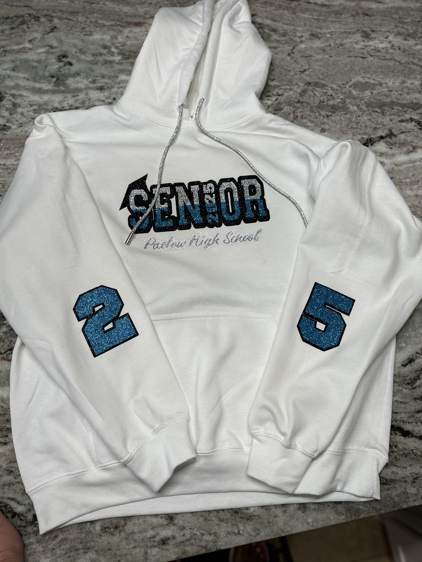 Senior Rhinestone String Hoodie