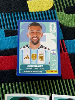 2026 World Cup sticker card Argentina blue border Nico Gonzalez mint
