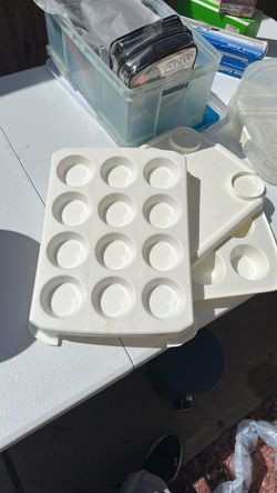 White Plastic Paint Mixing Palettes Set