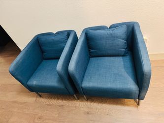 2 Blue Accent Chairs