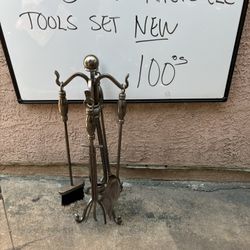 New 5 Fireplace Tools Steel