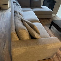 Grey L Sectional Couch