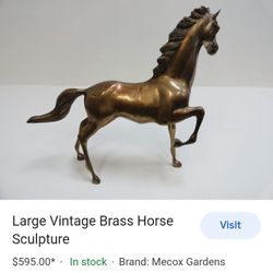 Antique Brass Horse