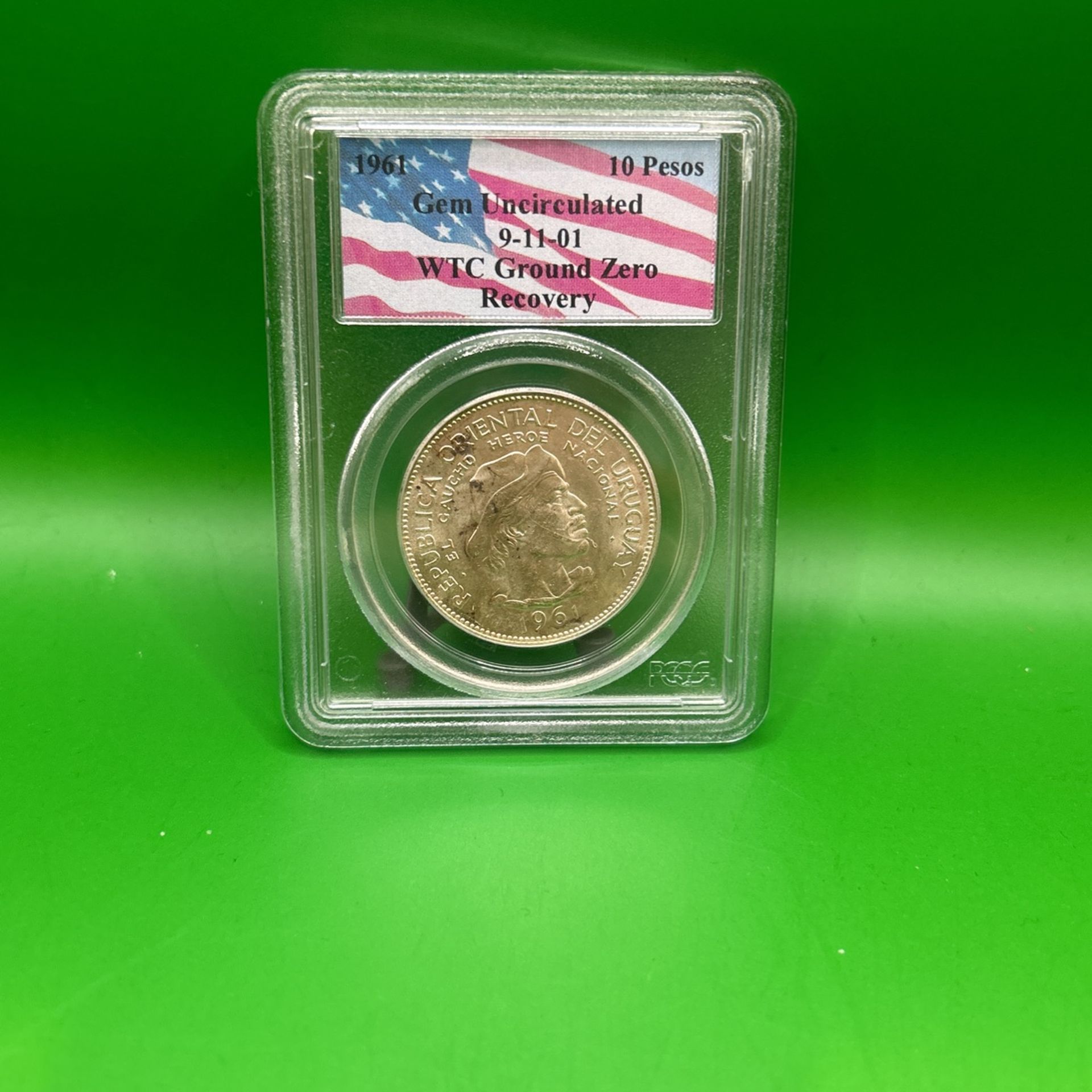 1961 WTC Ground Zero Recovery Uruguay 10 Pesos