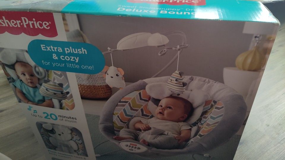 fisher price sweet snugapuppy dreams deluxe bouncer