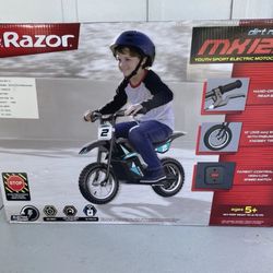 Razor MX125 dirt rocket e-bike for kids 5.3 mile range 8mph 