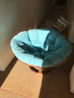 Used blue pet or person chair bed as is