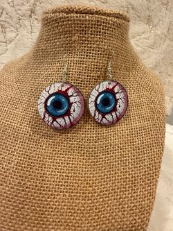 Eyeball Dangle Earrings Halloween Novelty Jewelry