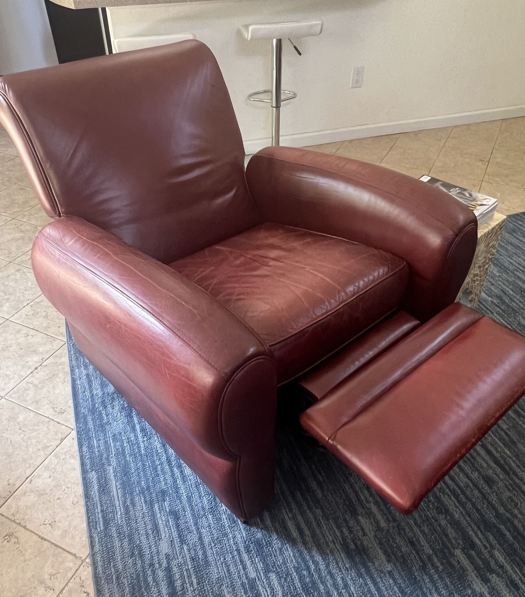 Red Leather Recliner for Sale