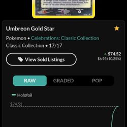 Umbreon Gold Star Celebrations 