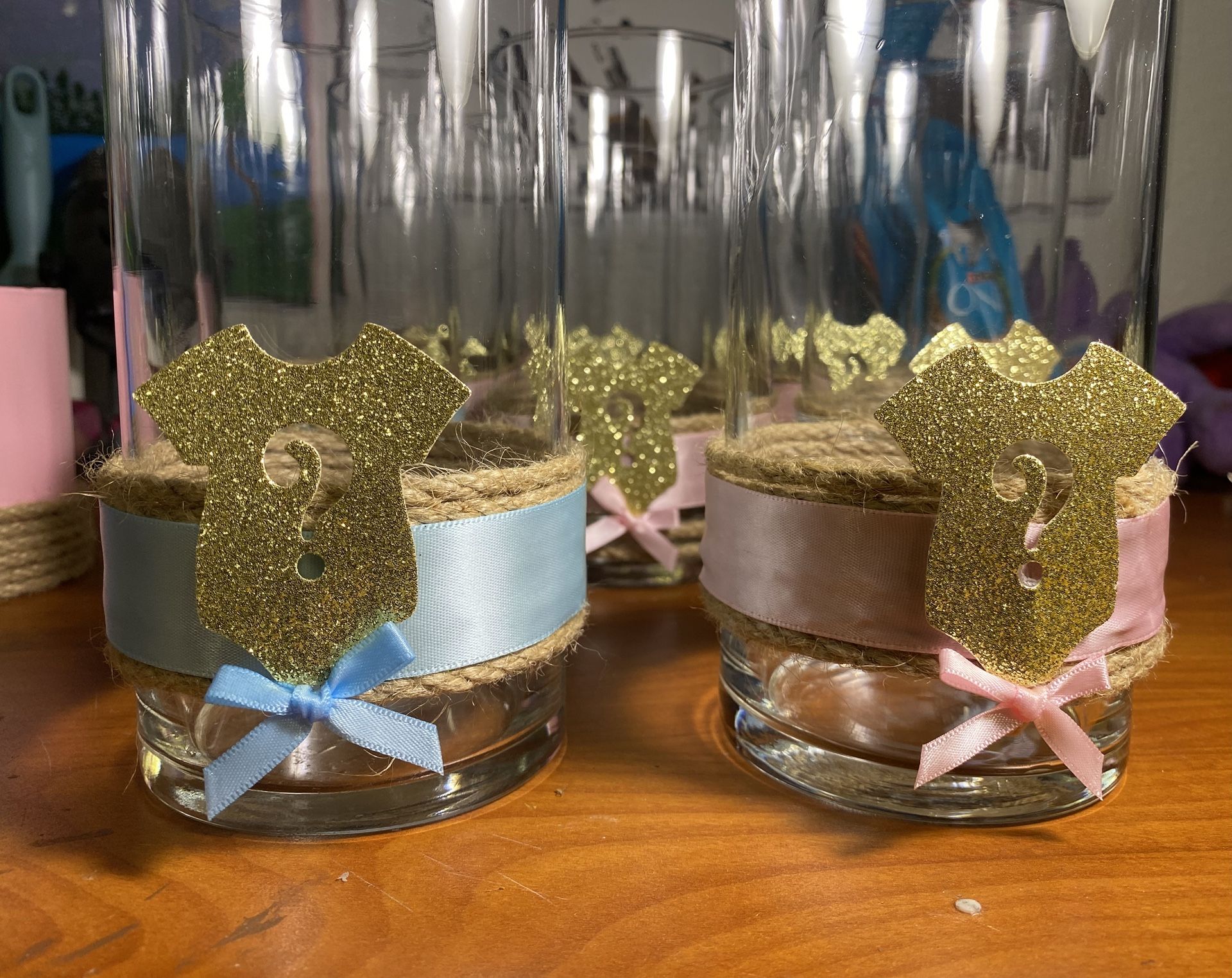 Gender Reveal Centerpieces, Baby Shower Centerpieces