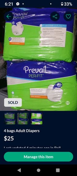4 bags Adult Diapers