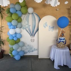 Arched Background Cover - Hot Air Balloon