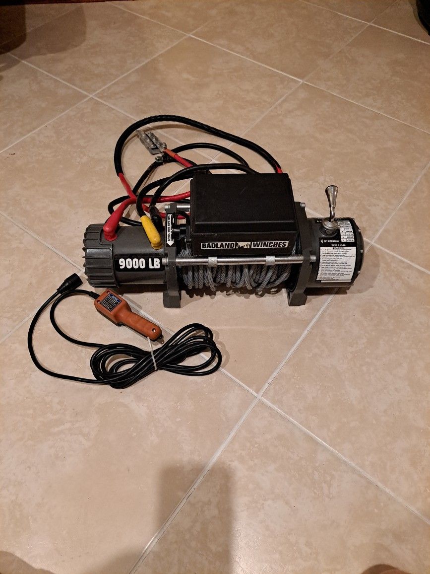 Badland 9000 lb Winch Almost New