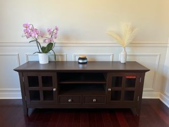 SIMPLIHOME Acadian TV Stand - 60 inch Wide Solid Wood Media Console
