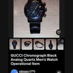  Gucci G-R Black 101 Mens Watch Used
