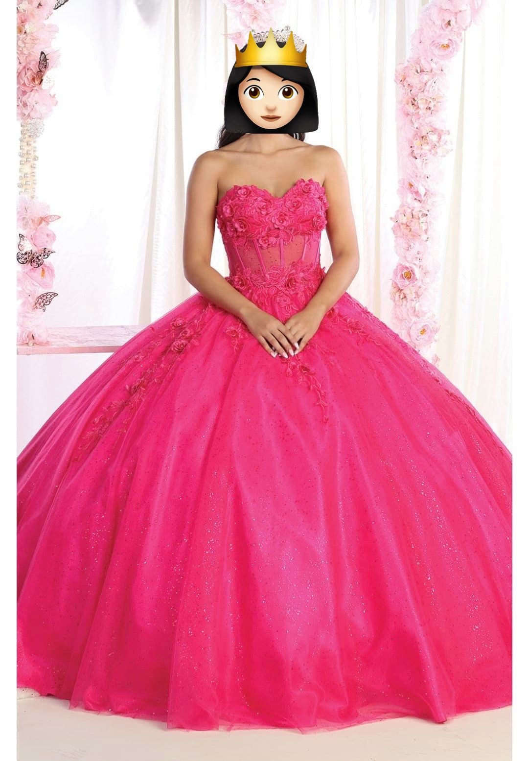 Fuchsia Quince/ Sweet 16 Dress Size 4 Quinceañera