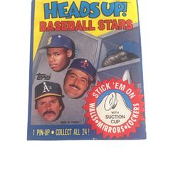 1990 TOPPS HEADS UP! BASEBALL STARS UNOPENED PACK