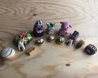 Food/Movie Clay Sculptures