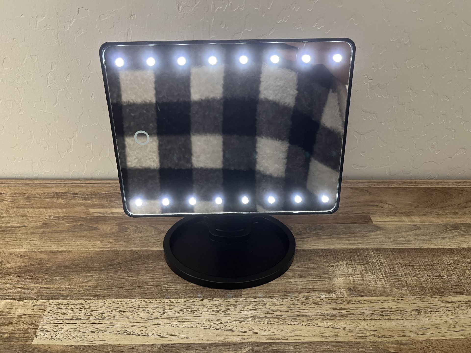 Black Lighted Makeup Mirror