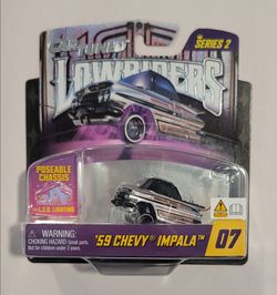 Car Tuned Lowrider Series 2 #7 ‘59 Chevy Impala Show Glow LED  Cartuned Sealed