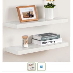 2 Floating Shelves- White