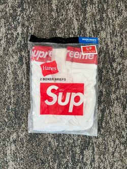 White supreme boxers size small