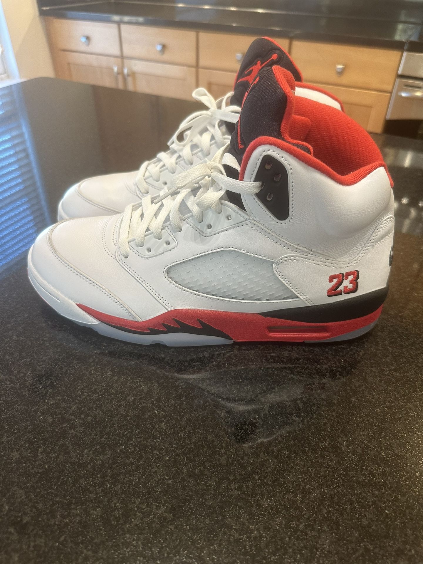 Jordan Retro 5 Fire Red French Blue 12