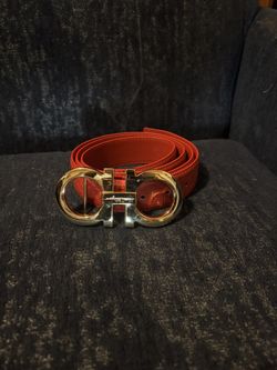 Red Ferragamo belt