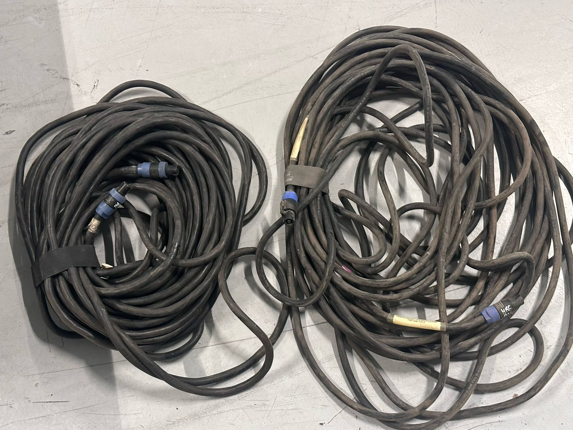 Lot Of 2 Long (75-100ft) Powercon Cables