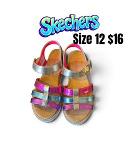 Skechers Girls Rainbow Sandals Size 12 new no box ❤️❤️M18 081426