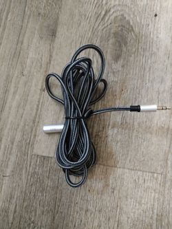 Woven Fabric Braided 3.5mm Aux Cable For Sale (10 Feet, Male to Female)