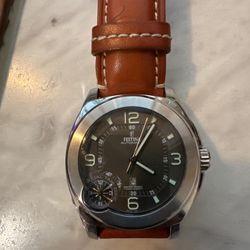 Festina Automatic Watch – Dual Time Zone, Stainless Steel & Leather Band