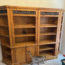 Pine Wood - Shelves/Hutch