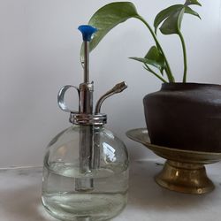 Vintage Glass Plant Water Mister Sprayer, Made In Taiwan 