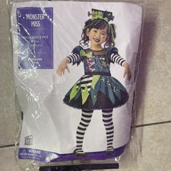 Monster Miss Halloween Costume Size 3-4 Toddler Used 