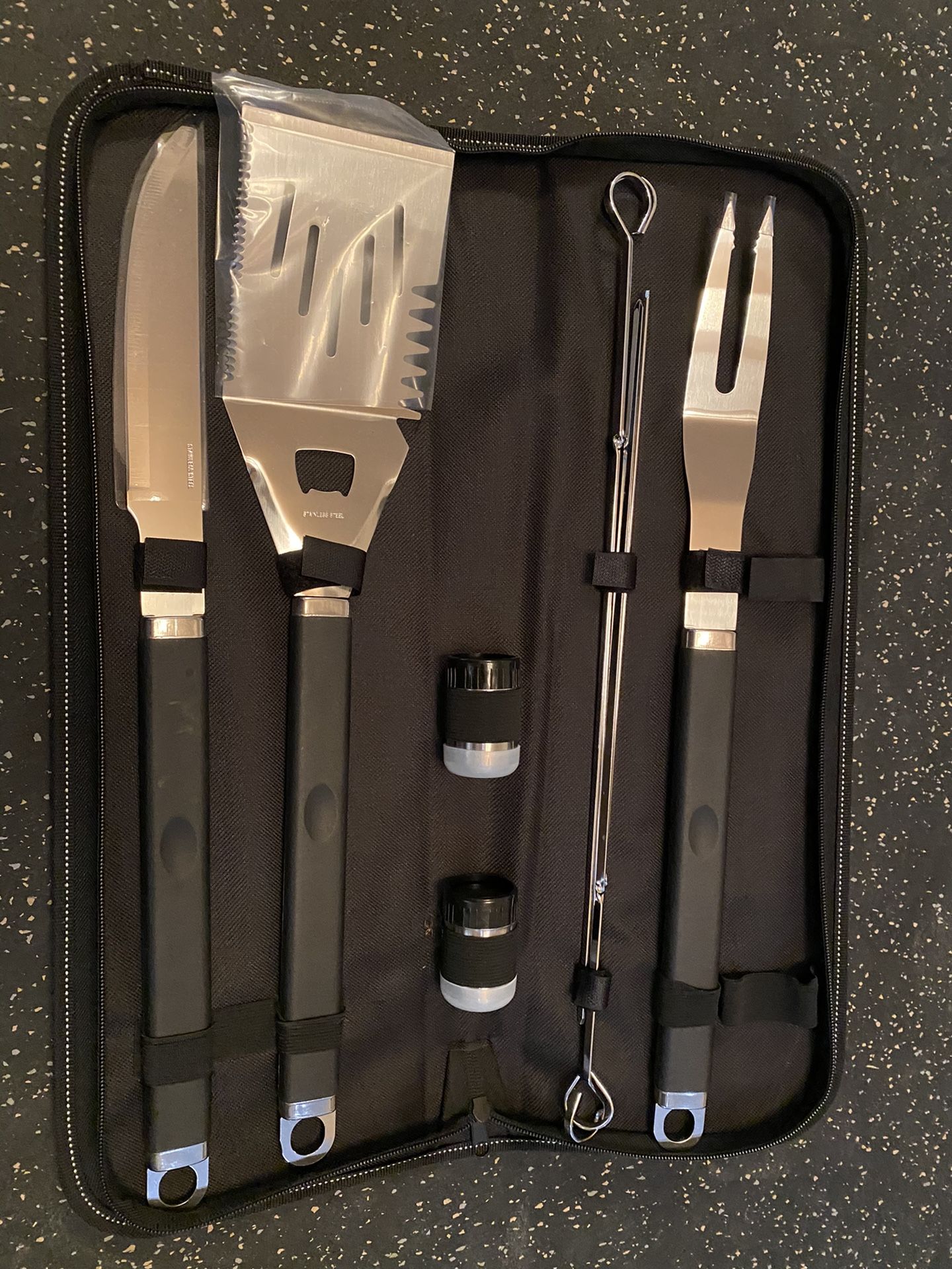 Stainless Steel BBQ Grill Set w/Carrying Case