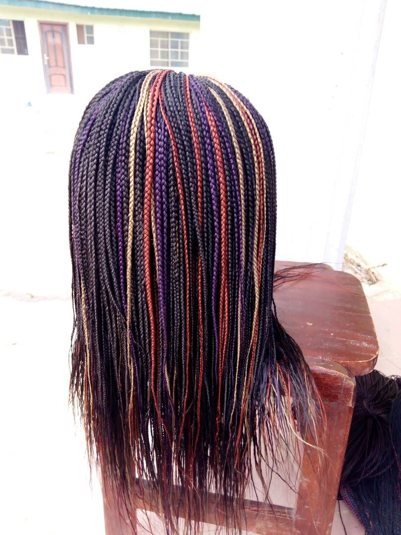 mixed color braiding wig