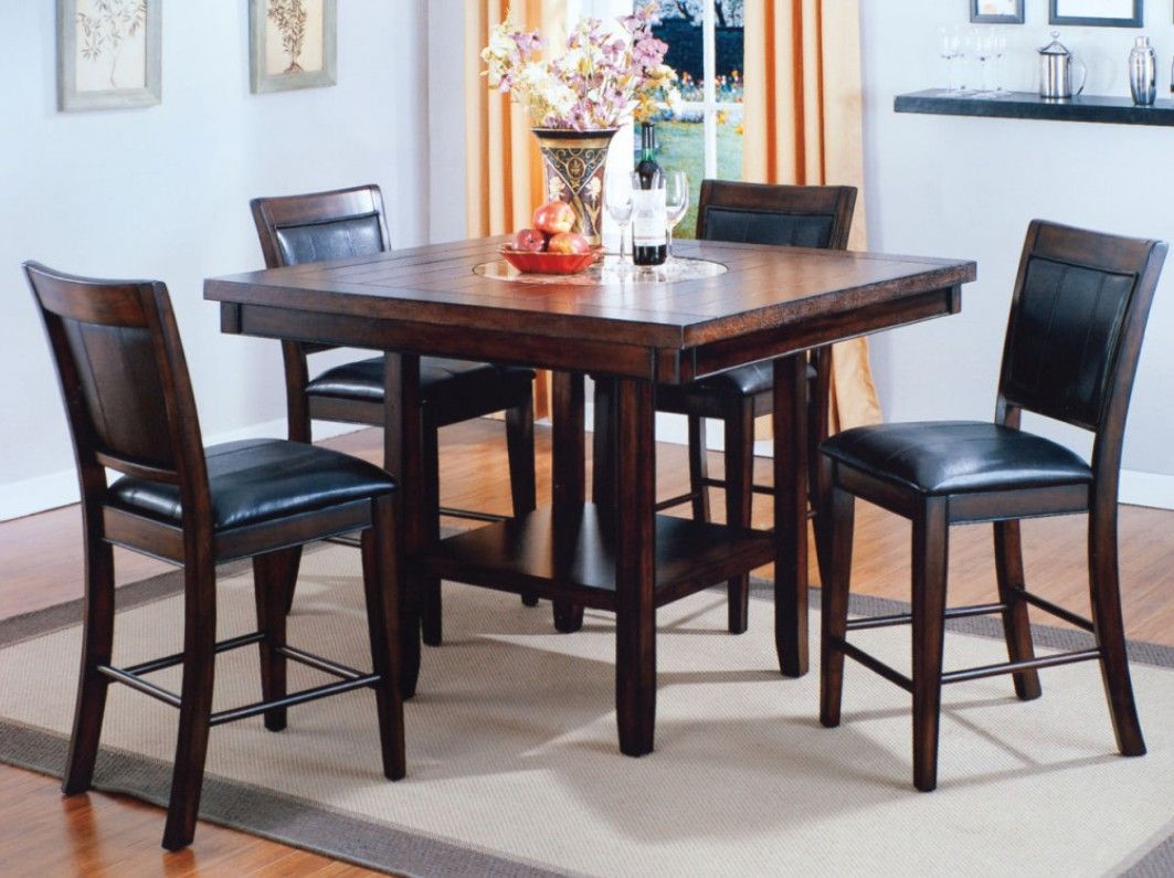New cherry color dining table set 5pc special 2727 model