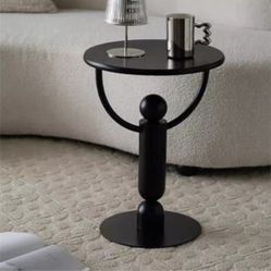 ZEYEXE Metal Small Round Side Table