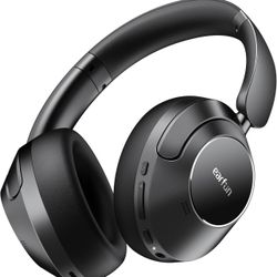 EarFun Wave Pro Active Noise Canceling Headphones, Wireless Over Ear Bluetooth Headphones, LDAC Hi-Res Sound, 5 Mics AI Clear Call, 80H Playtime, Mult