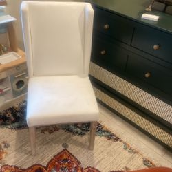 New Jillian Wingback Chair - White