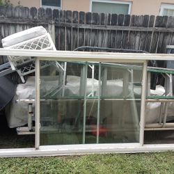 Vinyl  Slider Window  Length105"/Height 49 ½"/Thickness 3 ½" 