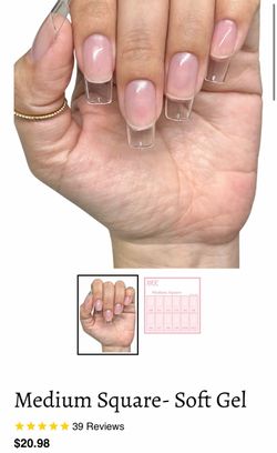 NKK Medium Square Soft Gel Nail Tips