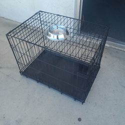 20 In X 30 In Dog Cage With Bowl