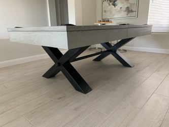 New X Out Grey Pool Table With Dining Top Option