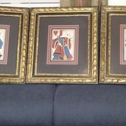 Large Wood & Glass Framed Pictures 