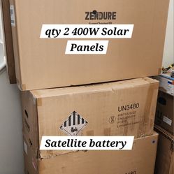 Zendure SuperBase V Solar Power Generator Station w/ satellite battery + solar panels