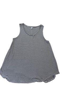 Old Navy black and white striped baggy razorback tank top, L. EUC.