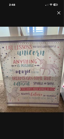 Canvas Unicorn Wall Decor